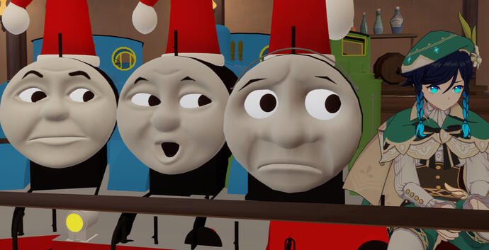 stares at vivy in differing disgust
